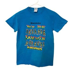 Vintage Y2K Nassau Bahamas “We Be Jammin” Rasta T-Shirt // S